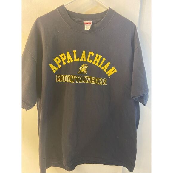 Appalachian ASU spellout tshirt mens xl black gold USA Soffe - Picture 1 of 6